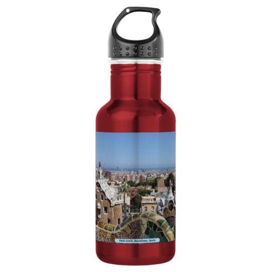 Park Güell, Barcelona, Spanje Waterfles (Voorkant)