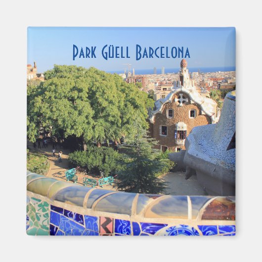 Park Güell, Barcelona Travel Magneet (Voorkant)