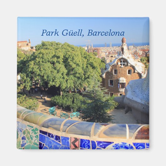Park Güell Barcelona Travel Magnet (Voorkant)