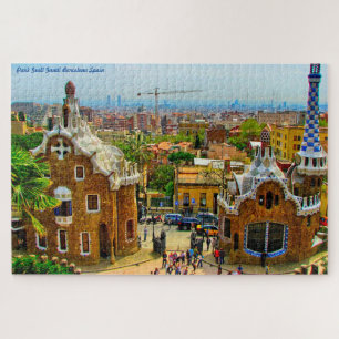 Park Guell Gaudi Barcelona. Jigzaag Puzzle Legpuzzel