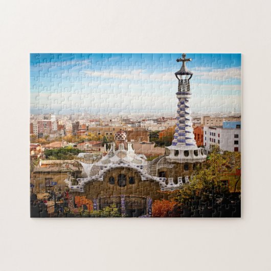 Park Güell Gaudí Barcelona. Legpuzzel (Horizontaal)