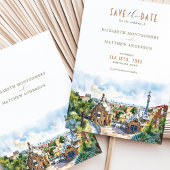 Park Güell Gaudi Barcelona Save-the-Date Kaart