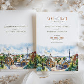 Park Güell Gaudi Barcelona Save-the-Date Kaart