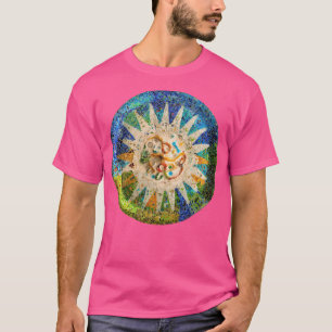 Park Guell Gaudi Barcelona Spanje Trencadis Design T-shirt