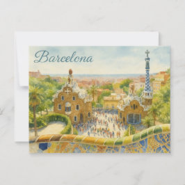 Park Güell in Barcelona Briefkaart