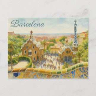 Park Güell in Barcelona Briefkaart