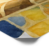 Park Güell in Barcelona, Spain Poster (Hoek)