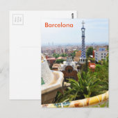 Park Guell in Barcelona, Spanje Briefkaart (Voorkant / Achterkant)