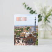 Park Guell in Barcelona, Spanje Briefkaart (Staand voorkant)
