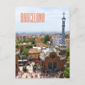 Park Guell in Barcelona, Spanje Briefkaart (Voorkant)