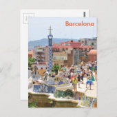 Park Guell in Barcelona, Spanje Briefkaart (Voorkant / Achterkant)