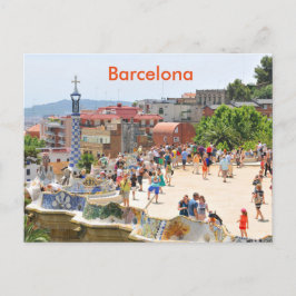 Park Guell in Barcelona, Spanje Briefkaart