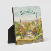 Park Güell in Barcelona, Spanje Fotoplaat (Voorkant)