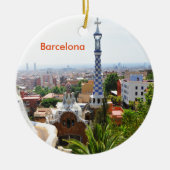 Park Guell in Barcelona, Spanje Keramisch Ornament (Voorkant)
