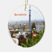 Park Guell in Barcelona, Spanje Keramisch Ornament (Links)