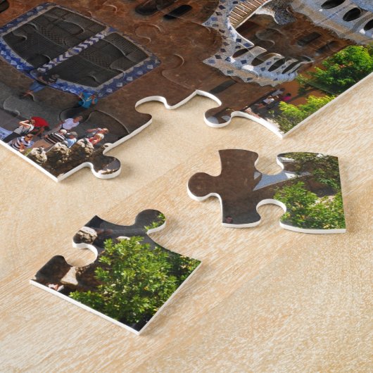 Park Guell in Barcelona, Spanje Legpuzzel (Zijkant)