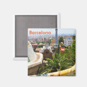 Park Guell in Barcelona, Spanje Magneet (Voorkant / Achterkant)