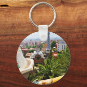 Park Guell in Barcelona, Spanje Sleutelhanger (Voorkant)