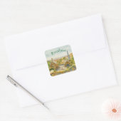 Park Güell in Barcelona, Spanje Vierkante Sticker (Envelop)
