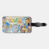 Park Guell mosaics bagagelabel (Achterkant horizontaal)