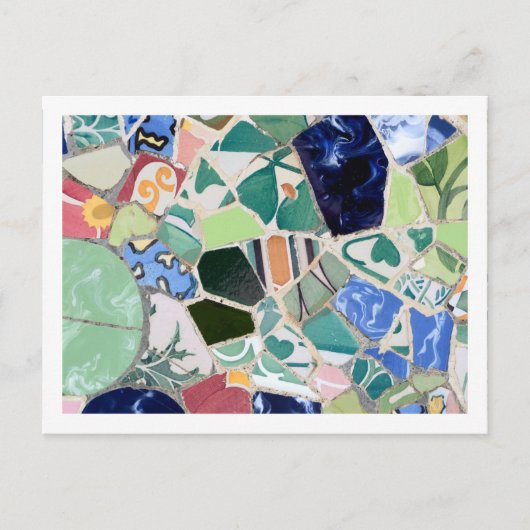 Park Guell mosaics Briefkaart (Voorkant)