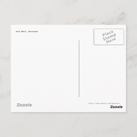 Park Guell mosaics Briefkaart (Achterkant)