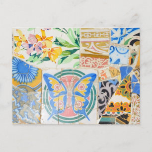 Park Guell mosaics Briefkaart