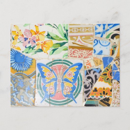 Park Guell mosaics Briefkaart (Voorkant)