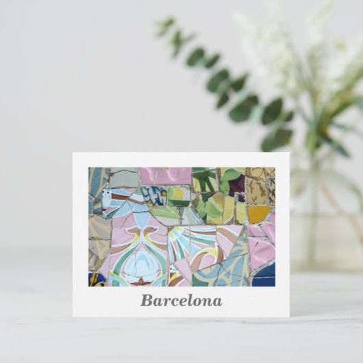 Park Guell mosaics Briefkaart (Staand voorkant)