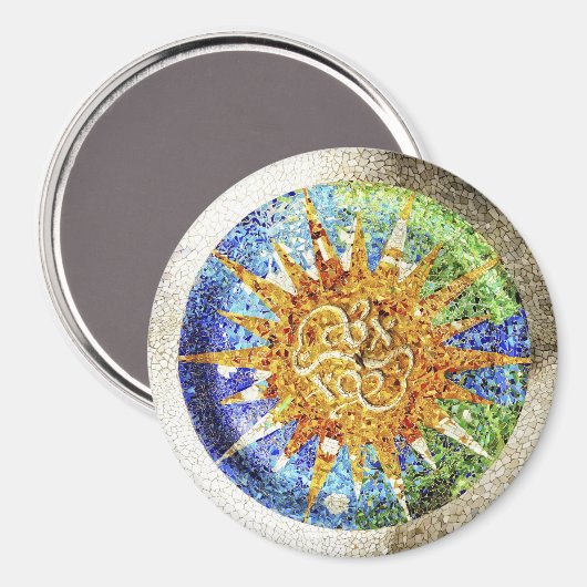 Park Guell mosaics Magnet (Voorkant / Achterkant)