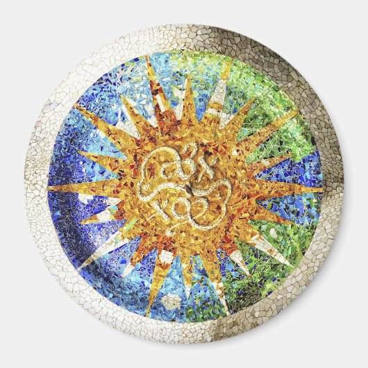Park Guell mosaics Magnet (Voorkant)