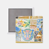Park Guell mosaics Magnet (Voorkant / Achterkant)
