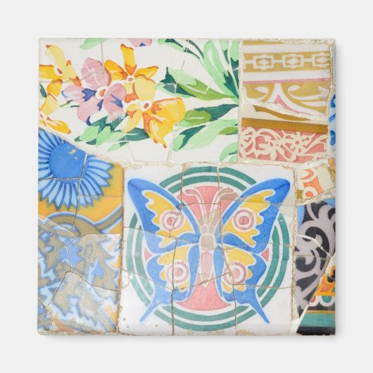 Park Guell mosaics Magnet (Voorkant)