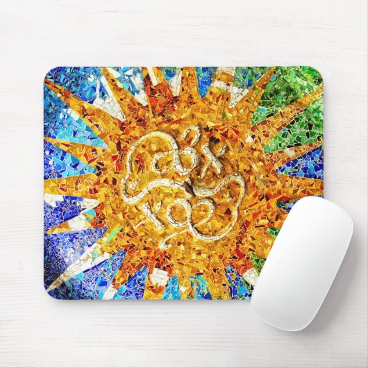 Park Guell mosaics Mousepad Muismat (Met muis)