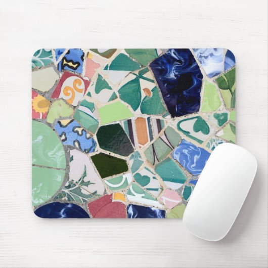 Park Guell mosaics Mousepad Muismat (Met muis)