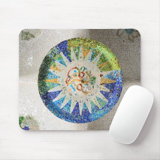 Park Guell mosaics Mousepad Muismat (Met muis)