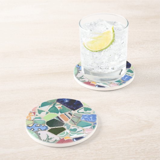 Park Guell mosaics Onderzetter (Zijkant)