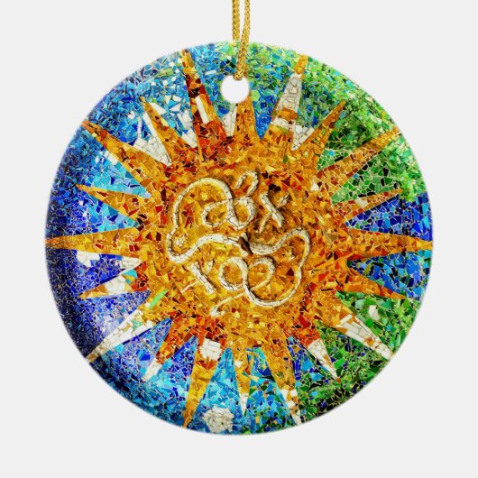Park Guell mosaics Ornament (Voorkant)