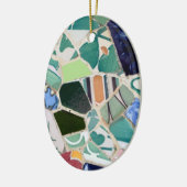 Park Guell mosaics oval Ornament (Links)