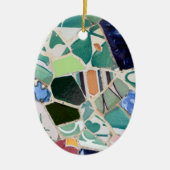 Park Guell mosaics oval Ornament (Voorkant)
