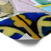 Park Guell mosaics Poster (Hoek)