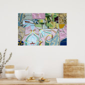 Park Guell mosaics Poster (Keuken)