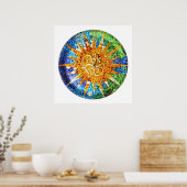 Park Guell mosaics Poster (Keuken)