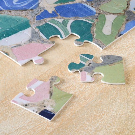 Park Guell mosaics puzzle Legpuzzel (Zijkant)
