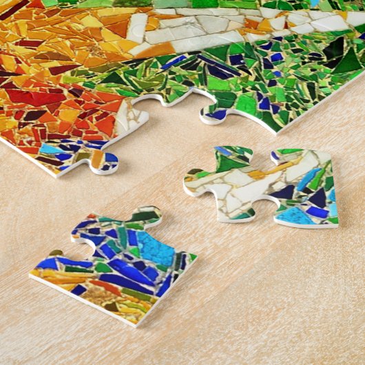 Park Guell mosaics puzzle Legpuzzel (Zijkant)