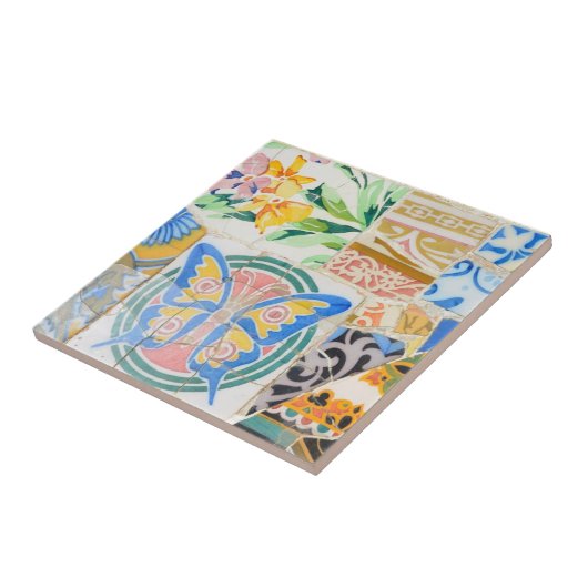 Park Guell mosaics Tegeltje (Zijkant)