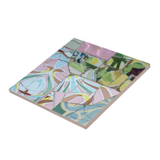 Park Guell mosaics Tegeltje (Zijkant)