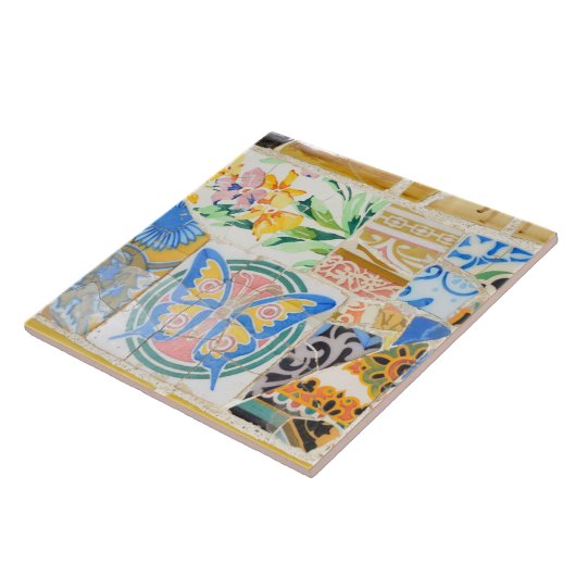 Park Guell mosaics Tegeltje (Zijkant)