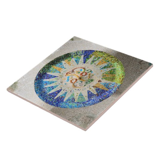 Park Guell mosaics Tegeltje (Zijkant)