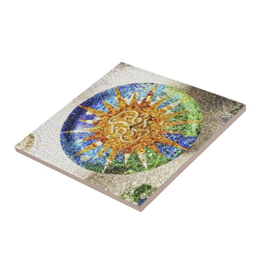 Park Guell mosaics Tegeltje (Zijkant)